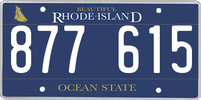 RI license plate 877615
