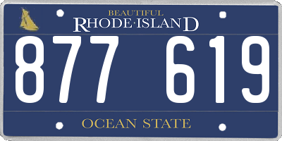 RI license plate 877619