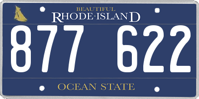 RI license plate 877622