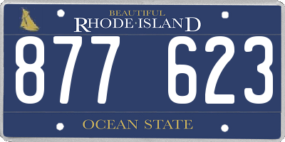 RI license plate 877623