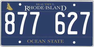 RI license plate 877627