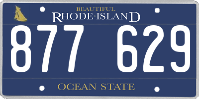RI license plate 877629