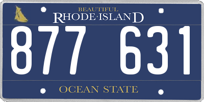 RI license plate 877631