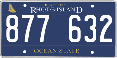 RI license plate 877632