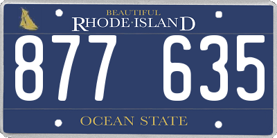 RI license plate 877635