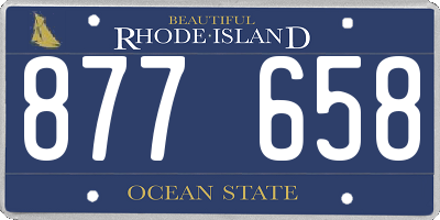 RI license plate 877658
