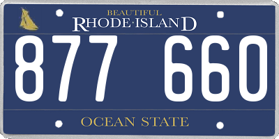 RI license plate 877660