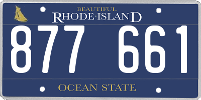RI license plate 877661