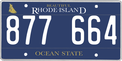 RI license plate 877664