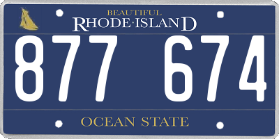 RI license plate 877674