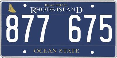 RI license plate 877675