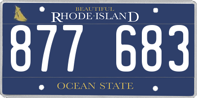 RI license plate 877683