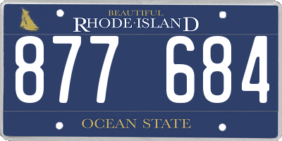 RI license plate 877684