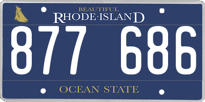 RI license plate 877686
