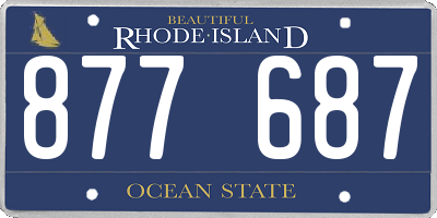RI license plate 877687