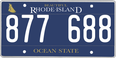 RI license plate 877688