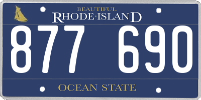 RI license plate 877690