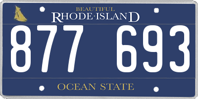 RI license plate 877693