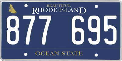 RI license plate 877695