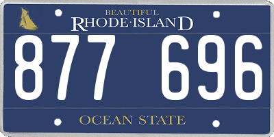 RI license plate 877696