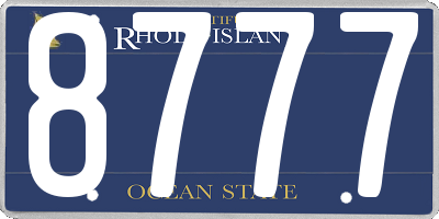 RI license plate 8777