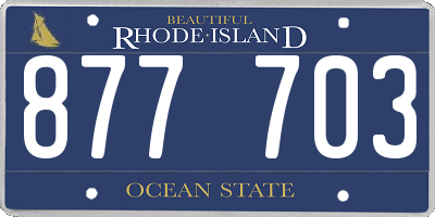 RI license plate 877703