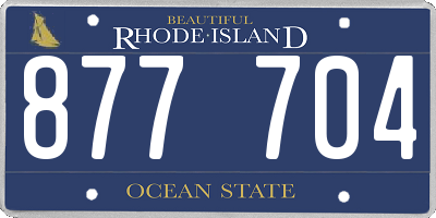 RI license plate 877704