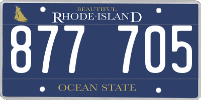RI license plate 877705