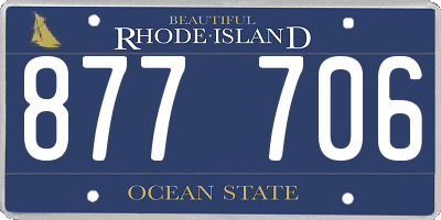 RI license plate 877706