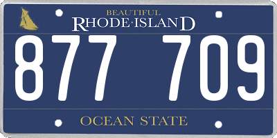 RI license plate 877709