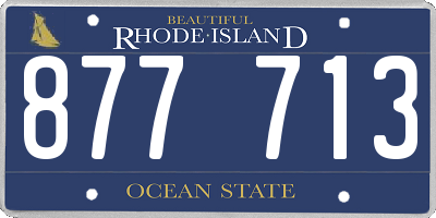 RI license plate 877713