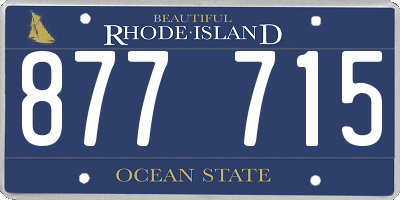 RI license plate 877715