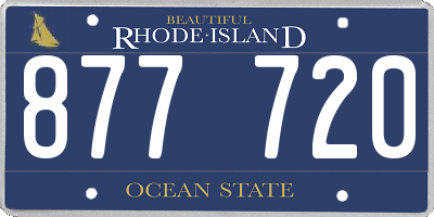 RI license plate 877720