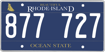 RI license plate 877727