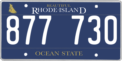 RI license plate 877730