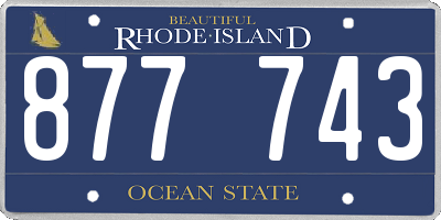 RI license plate 877743
