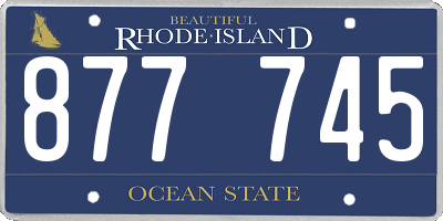RI license plate 877745
