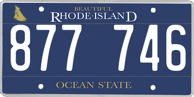 RI license plate 877746