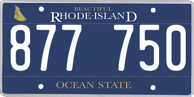 RI license plate 877750