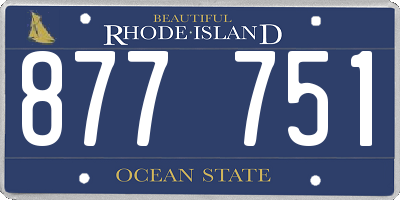 RI license plate 877751