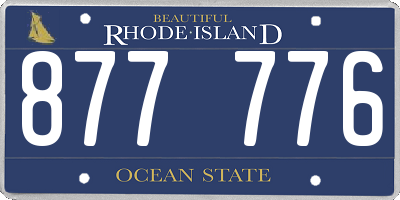 RI license plate 877776