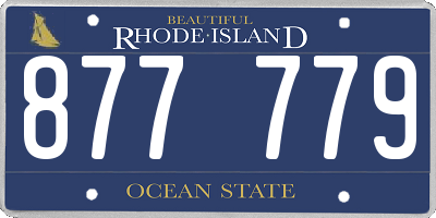RI license plate 877779