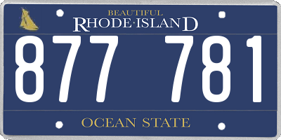 RI license plate 877781