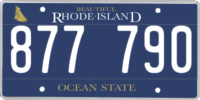 RI license plate 877790