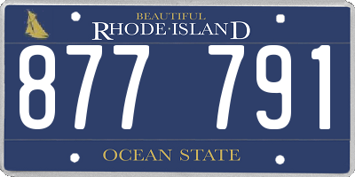 RI license plate 877791