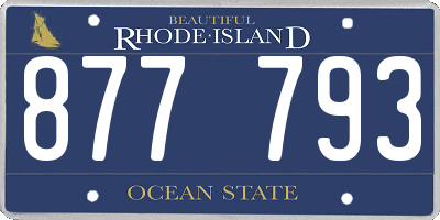 RI license plate 877793