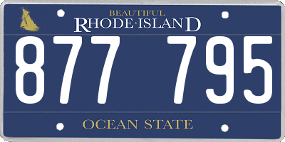 RI license plate 877795