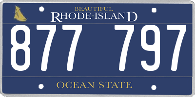 RI license plate 877797