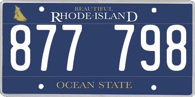 RI license plate 877798