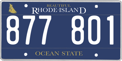 RI license plate 877801